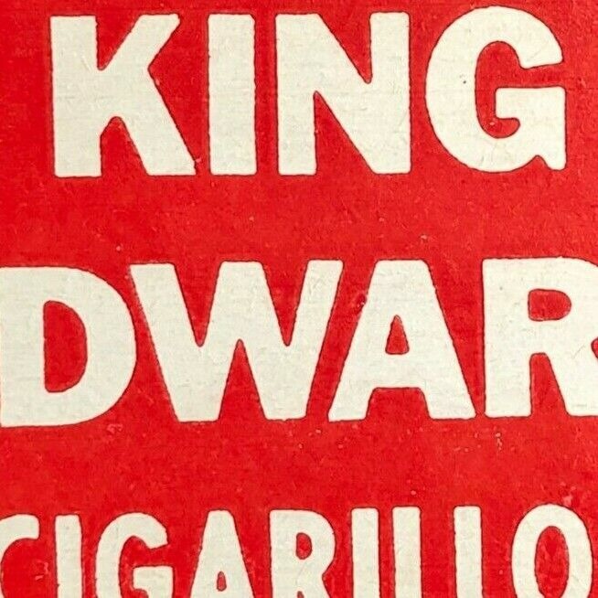 King Edward Cigarillos c1960's-70's Full Matchbook
