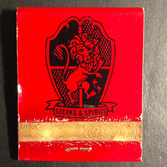 Hungry Lion Restaurant Wauwatosa, WI Full Matchbook c1974-80's Scarce