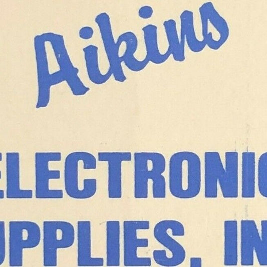 70's-80's Full Matchbook "Aikins Electronic Supplies" New London, CT