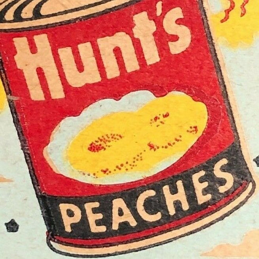 1960's Full Matchbook Advertising - Hunt's Tomato Sauce & Peaches w/ Recipe