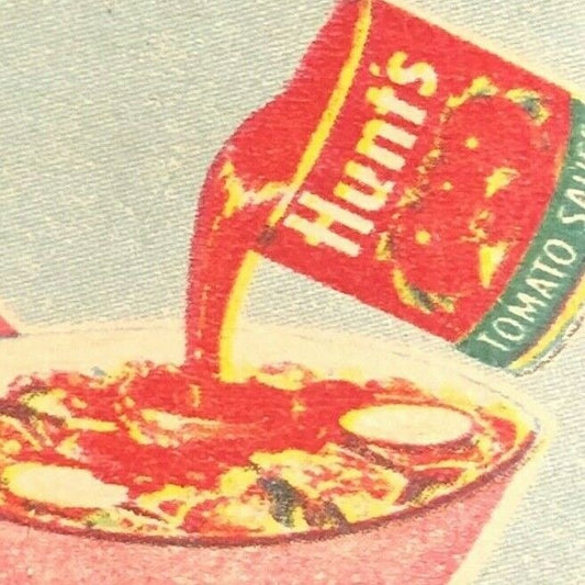 Hunt's Tomato Sauce w/ Saucy Short Ribs Recipe c1960's Full Matchbook