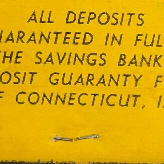 1940-50's Full Matchbook Advertising - Meriden Savings Bank, CT