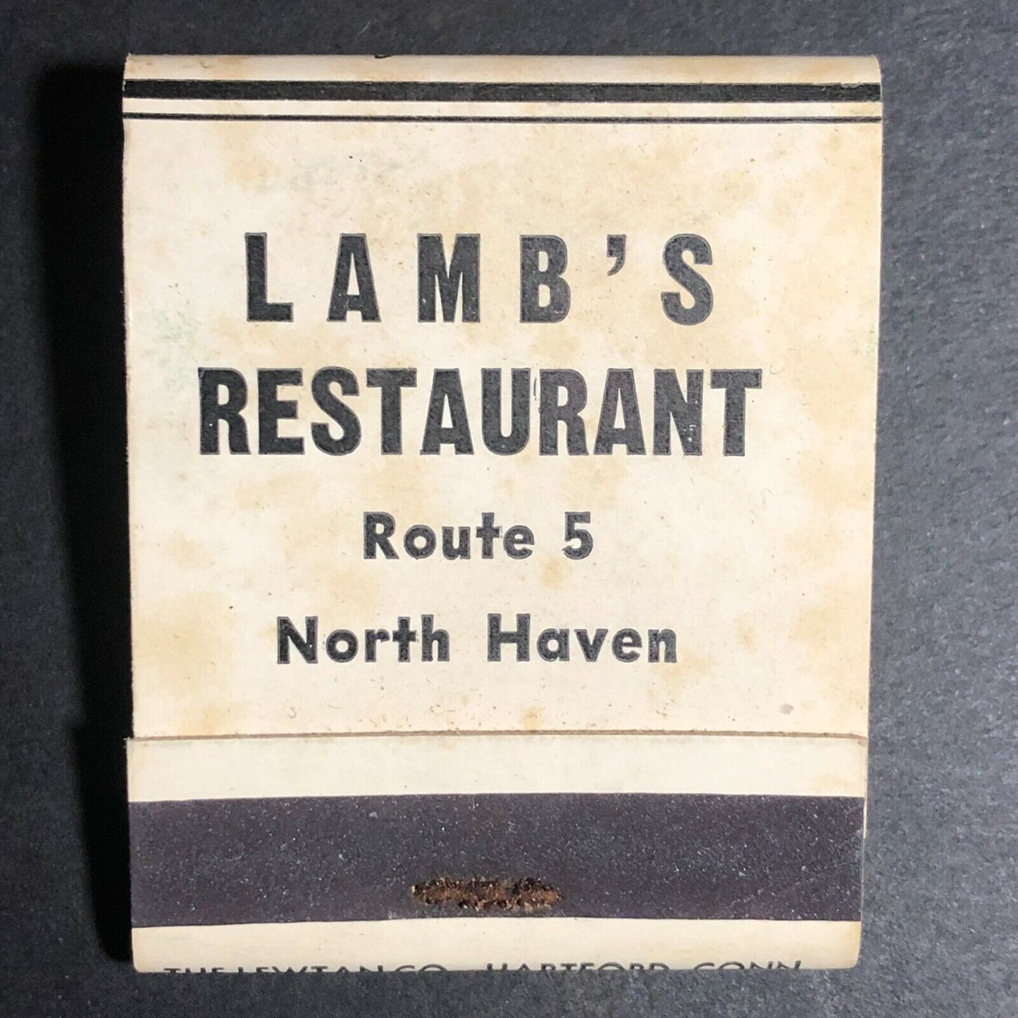 Scarce 1930's-40's Full Matchbook - Lamb's Restaurant - North Haven, CT