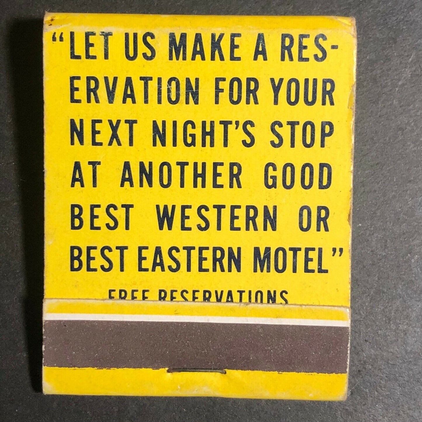 Best Western Best Eastern Hotels c1960's-70's Full Matchbook
