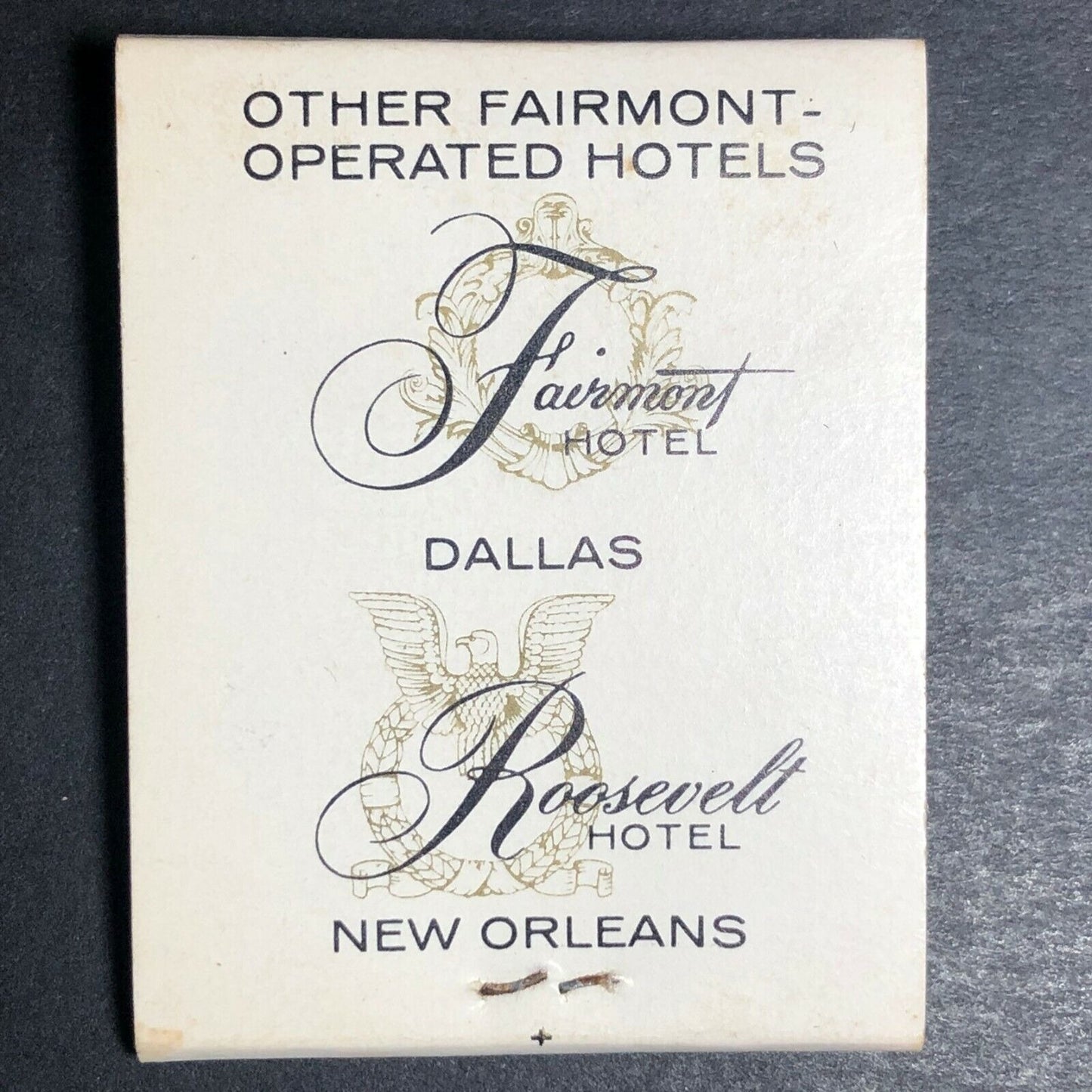 San Francisco, CA Fairmont Hotel and Tower  c1970's Full Matchbook