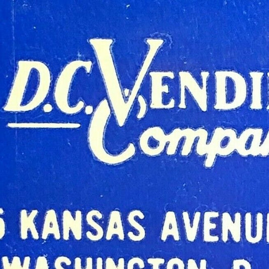 1970's Full Matchbook "D.C. Vending Company" Washington, DC