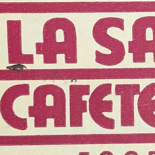 1940's-50's Full Matchbook - "La Salle Cafeteria" 51st & 7th Ave New York