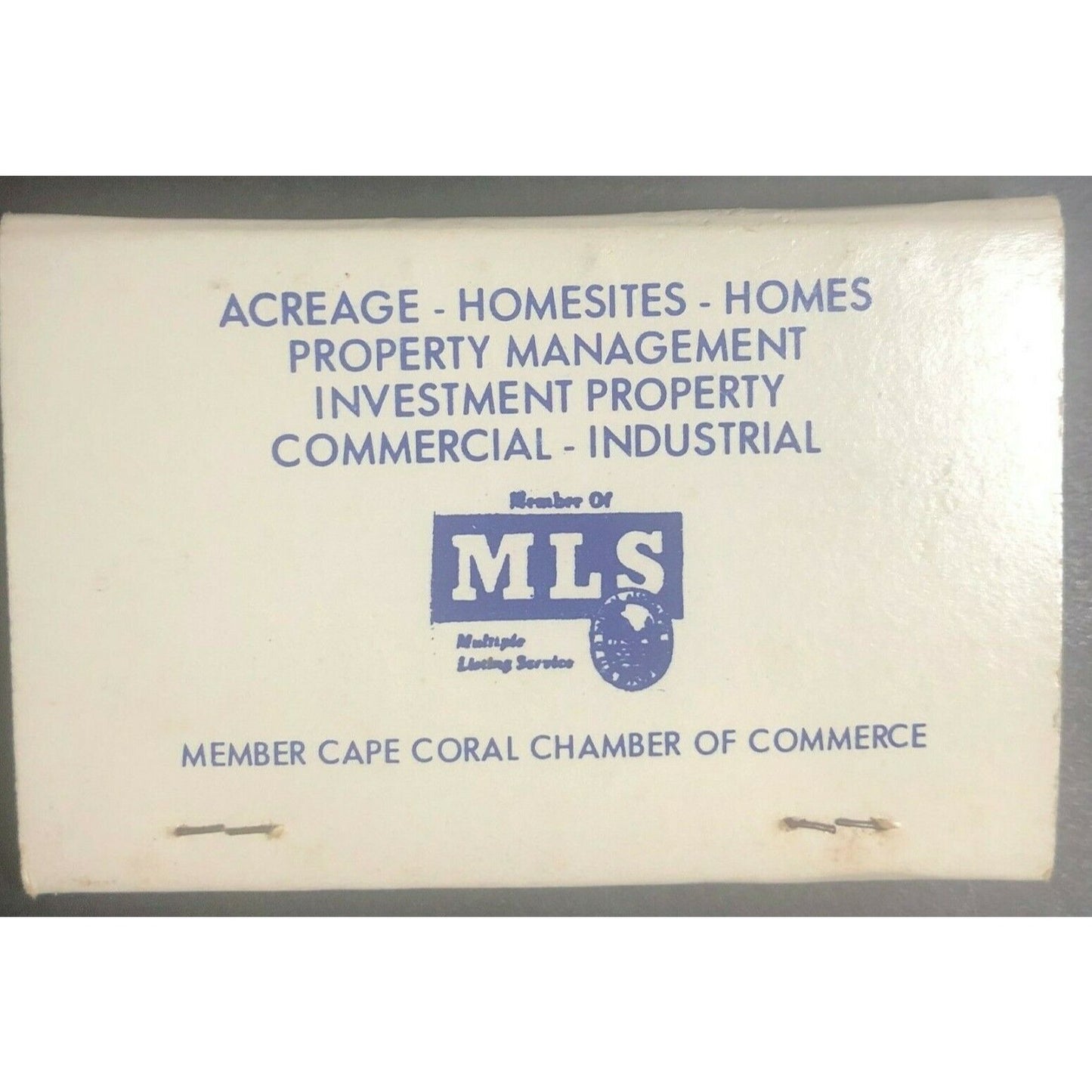 Cape Coral, FL  "Beyer - Realtor" Scarce c1960's-70's  Full Matchbook