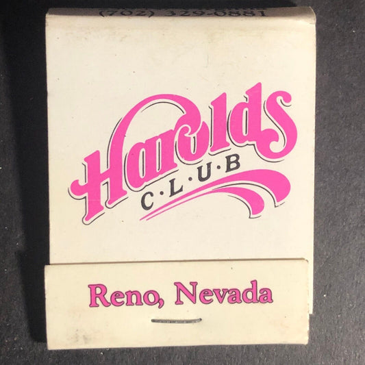 Harolds Club Reno Nevada 20-Strike Full Matchbook c1975-85