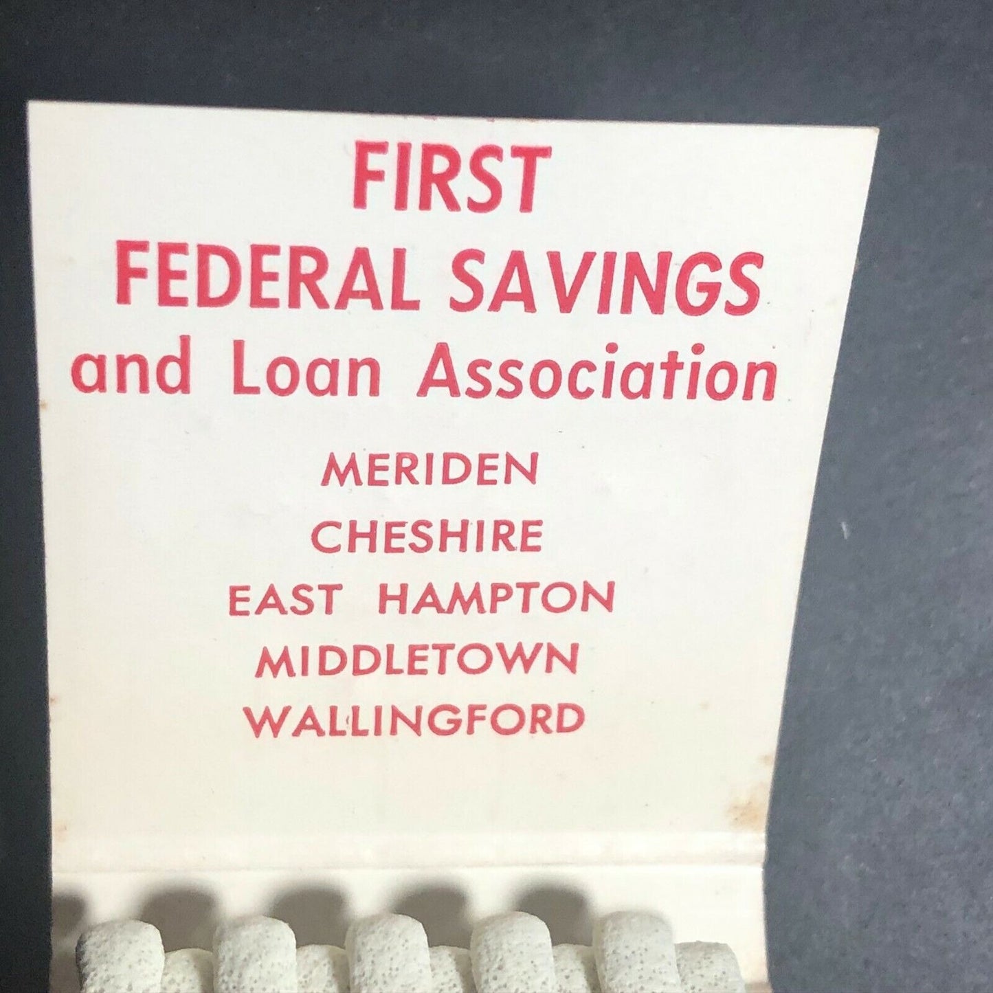Meriden, CT First Federal Savings "Merry Christmas" c1960's-70's Full Matchbook