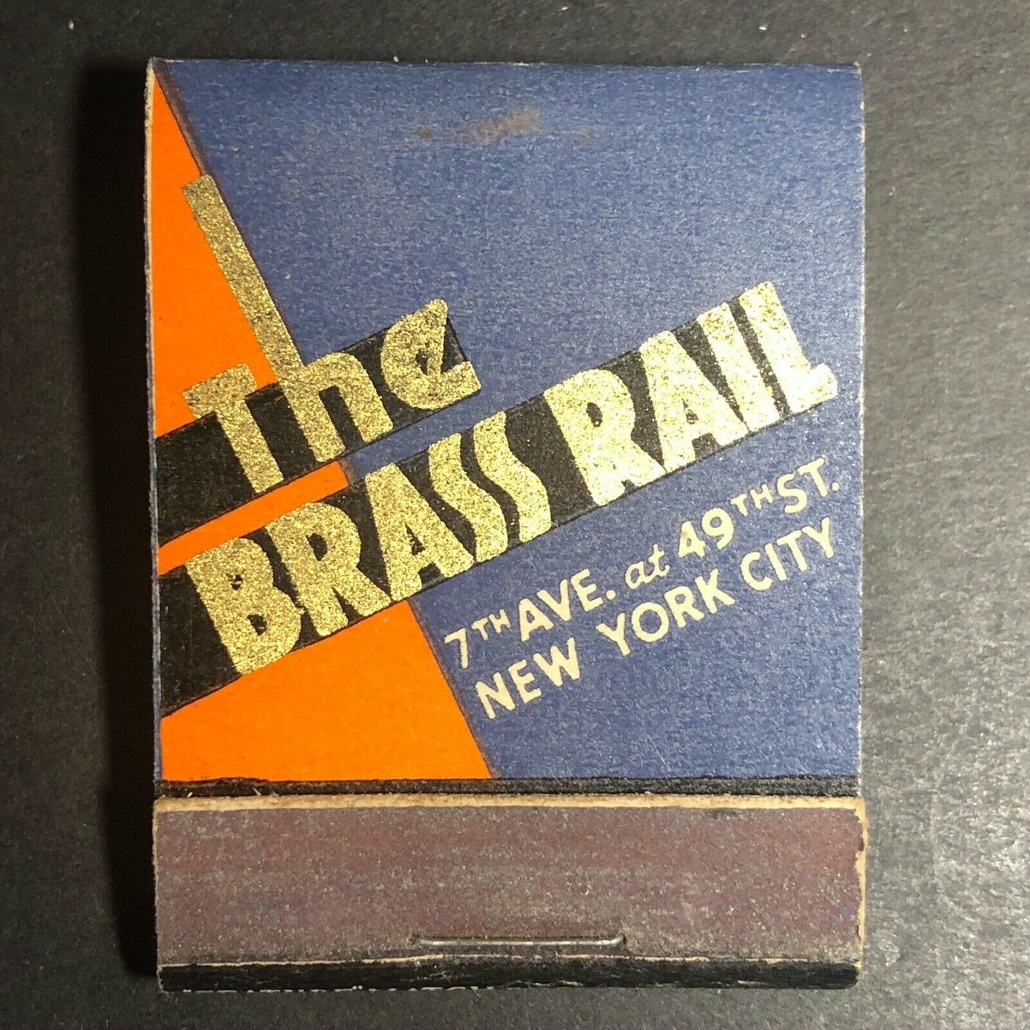 1930's-40's Full Matchbook "The Brass Rail" 7th ave NYC FEATURE