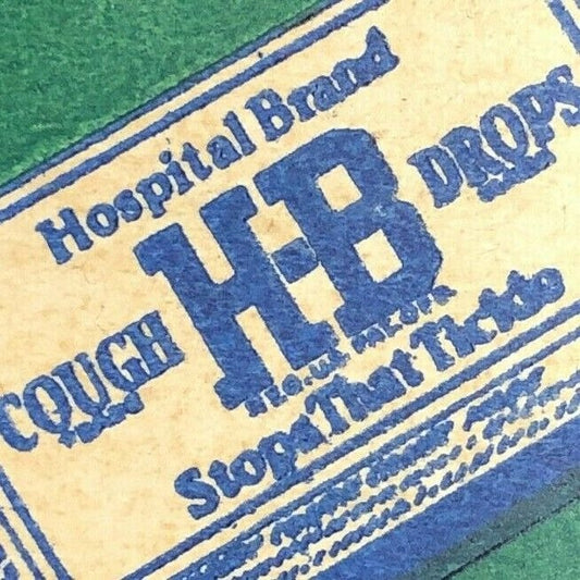 1940-50's Full Matchbook Hospital Brand Cough Drops "Boston Wafers" Cambridge MA