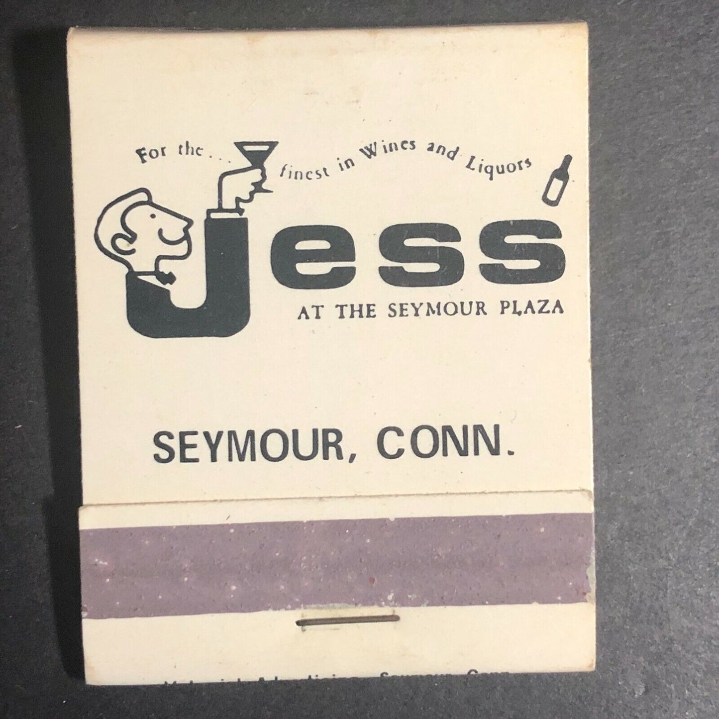 Jess Wines & Liquors - Seymour, CT 1960's-70's Full Matchbook