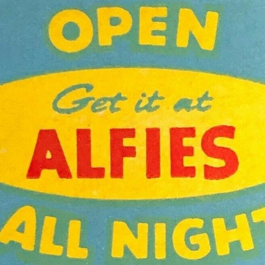 1940's-50's Full Matchbook Advertising - Alfies "All Night" Miami Beach, FLA