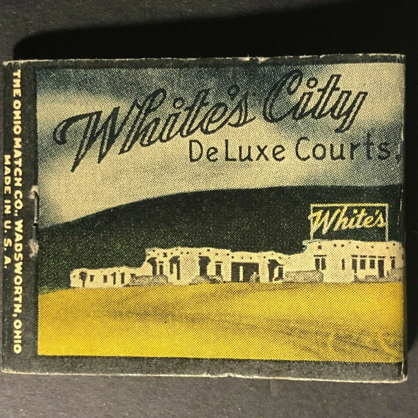 Vintage c1940's-50's Full Matchbook - White's City DeLuxe Courts, NM