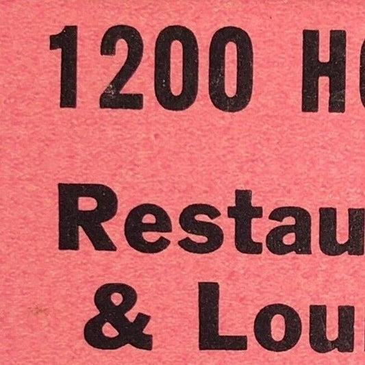 1960's-70's Full Matchbook - 1200 House Restaurant & Lounge  - Meriden, CT