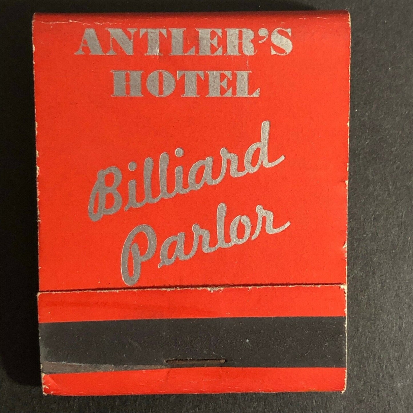 Scarce Vintage c1940's-50's Full Matchbook "Antler's Hotel Billiard Parlor"