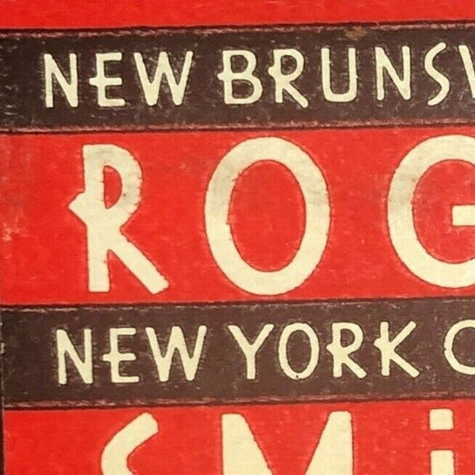 "Roger Smith Hotels" Stamford White Plains Scarce c1940's-50's Full Matchbook