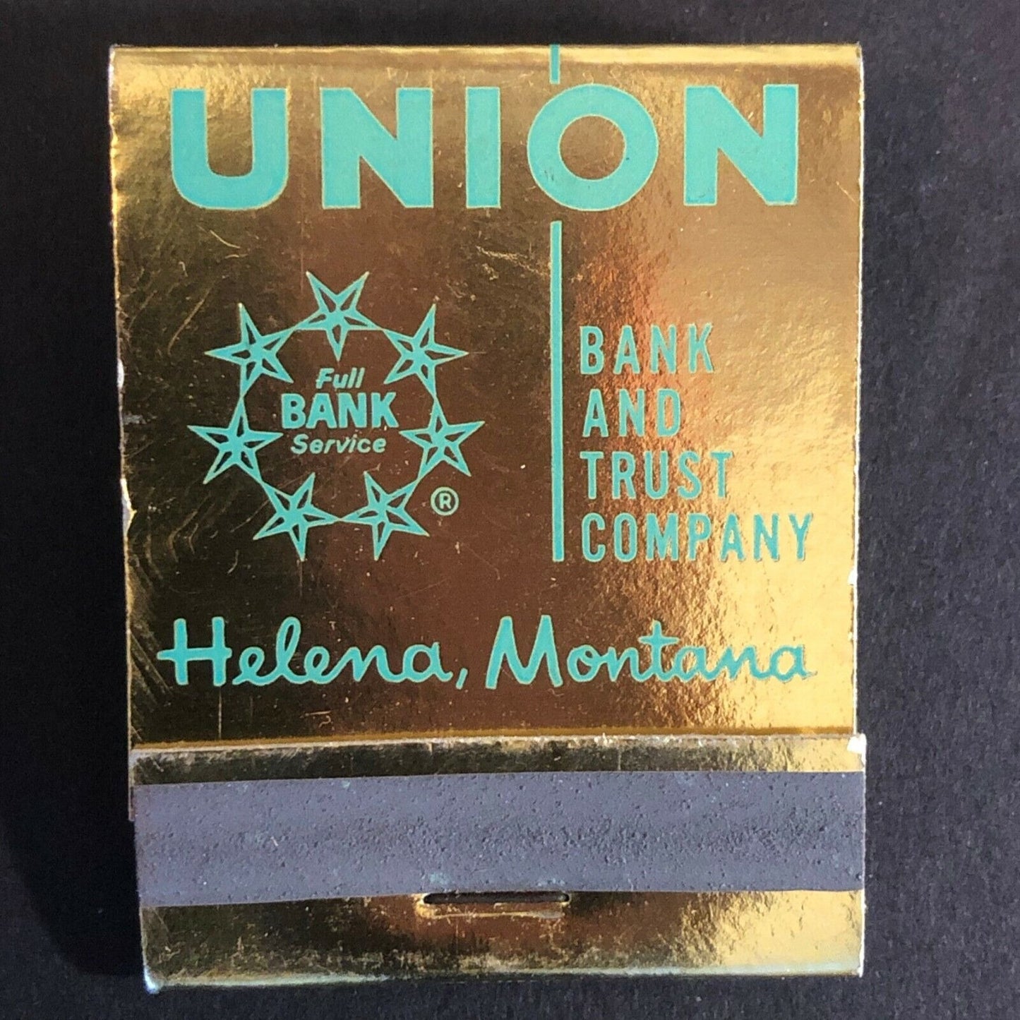 Vintage c1960's Full Printed Stick Matchbook Union Bank & Trust Helena, Montana