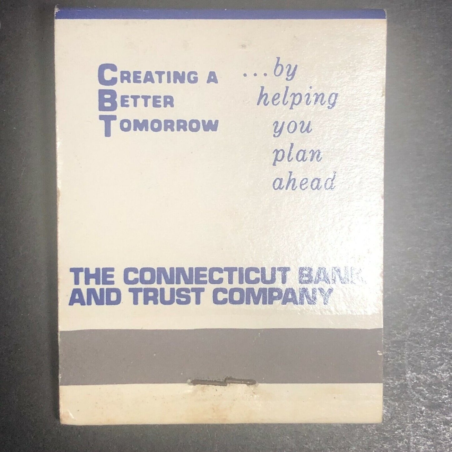 1960's-70's Full Matchbook "CBT" "Connecticut Bank and Trust"