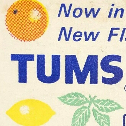 1950-60's Full Matchbook - Tums "Now In Four New Flavors"