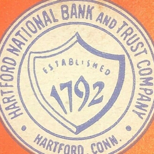 c1940's-50's Full Matchbook "Hartford Bank and Trust" CT