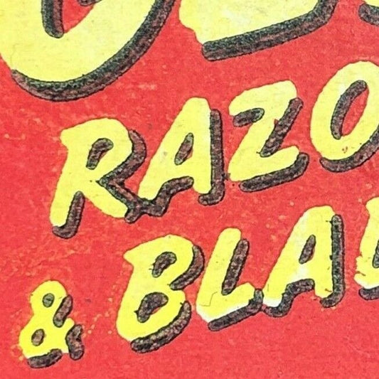 GEM Razors & Blades Scarce c1940's-50's Full Matchbook "Avoid '5 O'clock Shadow"