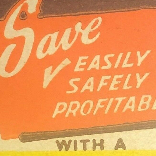 1940's-50's Full Matchbook "First Federal Savings & Loan Assoc. of Meriden" CT