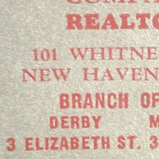 New Haven, CT "Charles T. Lincoln Realtors" Scarce c1940's-50's Full Matchbook