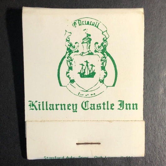 Killarney Castle Inn Restaurant Palos Hills, IL Full Matchbook c1974-80's