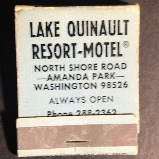 Lake Quinault Resort-Motel Washington 20-Strike Full Matchbook c1960's - VGC
