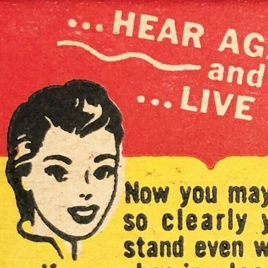 1940's-50's Full Matchbook - Beltone Miracle Transistor Hearing Aid - Mail In