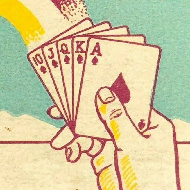 Scarce c1950's Full Matchbook "Rainbow Club" Pot of Gold Gambling Gardena, CA