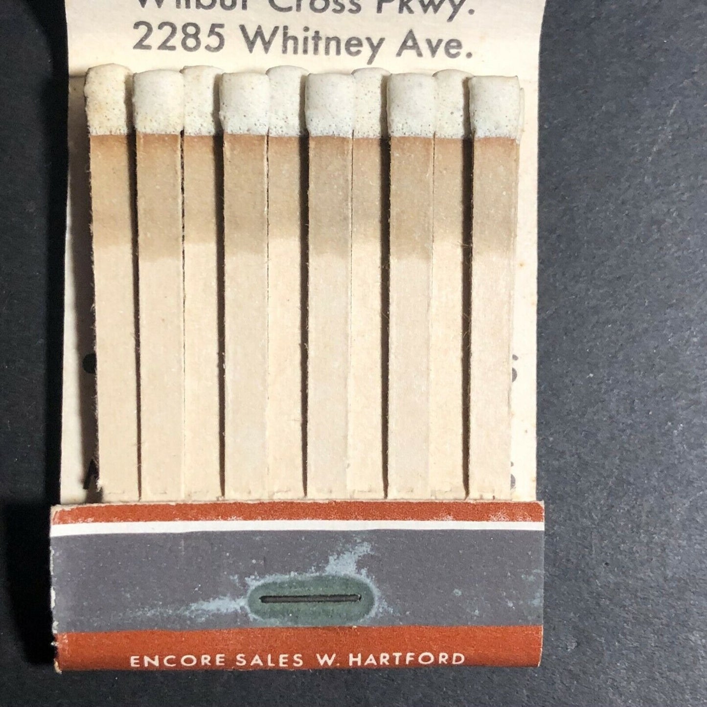 Wallingford Hamden Brookfield, CT c1960's-70's Full Matchbook "White Turkey Inns"