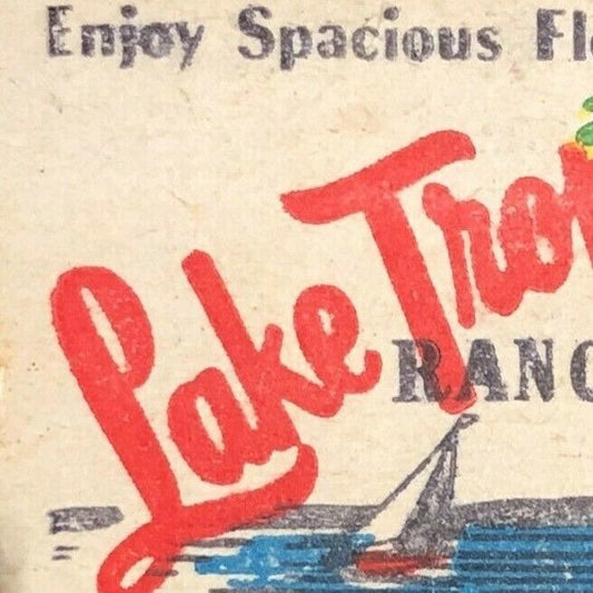1940's-50's Full Matchbook - Florida Ranchette Real Estate Offer - $695 Acre