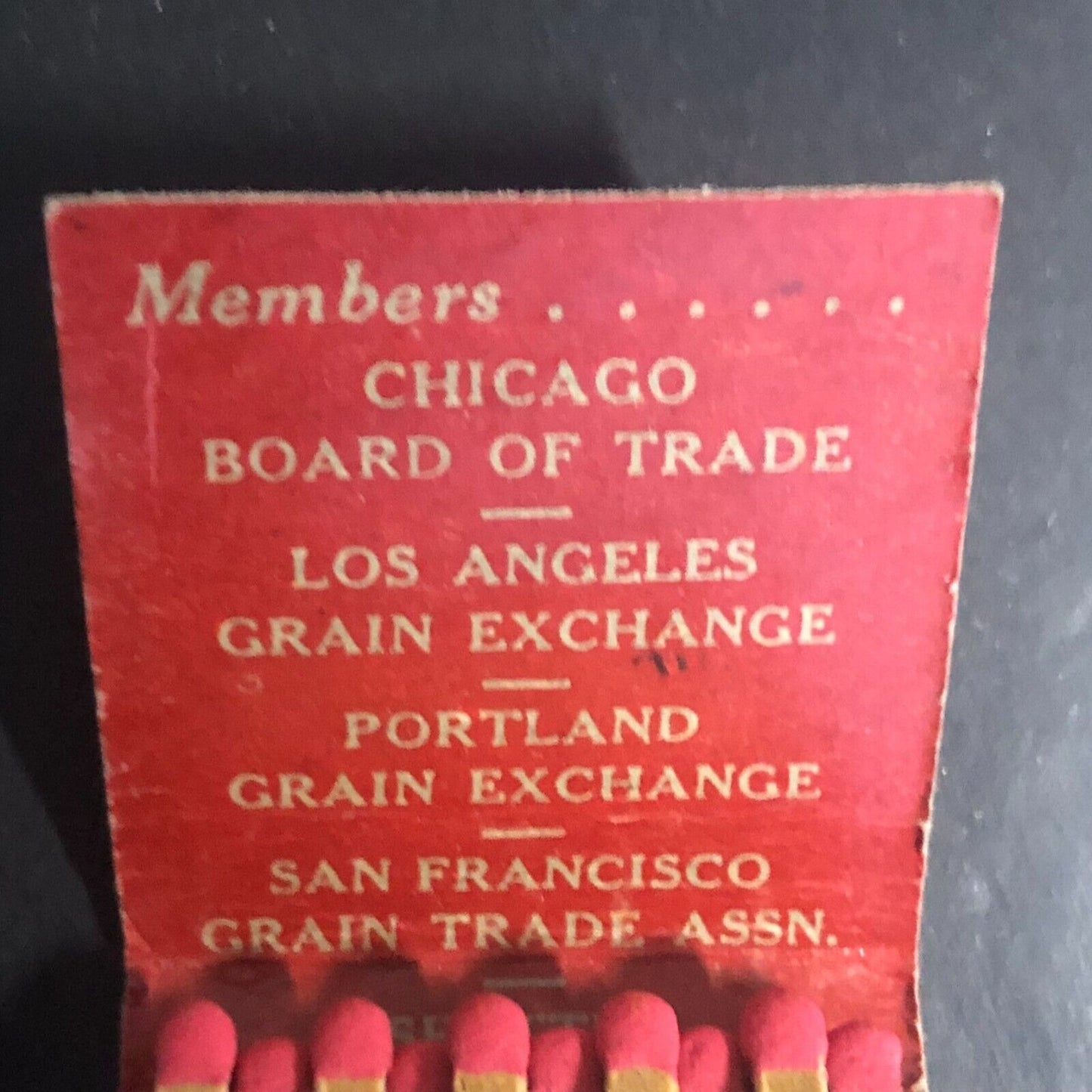 Portland, OR Kerr Gifford & Co. Grain Exporters Matchbook c1950's