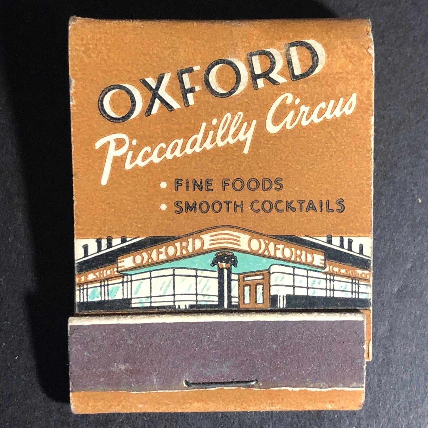 Hotel Oxford Piccadilly Circus 20-Strike Full Matchbook c1940's-50's Very Scarce