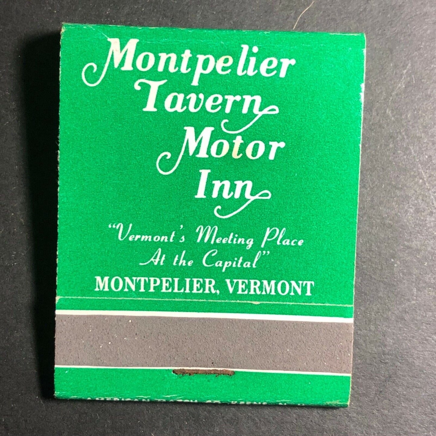 Montpelier Tavern Motor Inn Vermont c1960's-70's Full Matchbook
