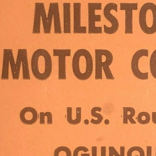 1950's-60's Full Matchbook "Milestone Motor Court" Ogunquit Maine