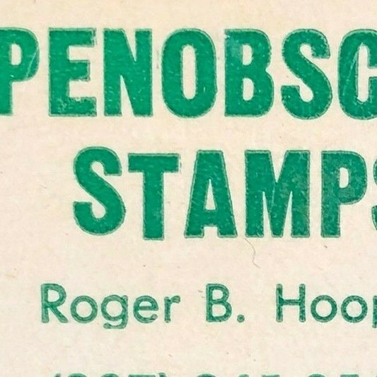 Bangor, ME Penobscot Stamps Collector Supplies c1960's-70's Full Matchbook