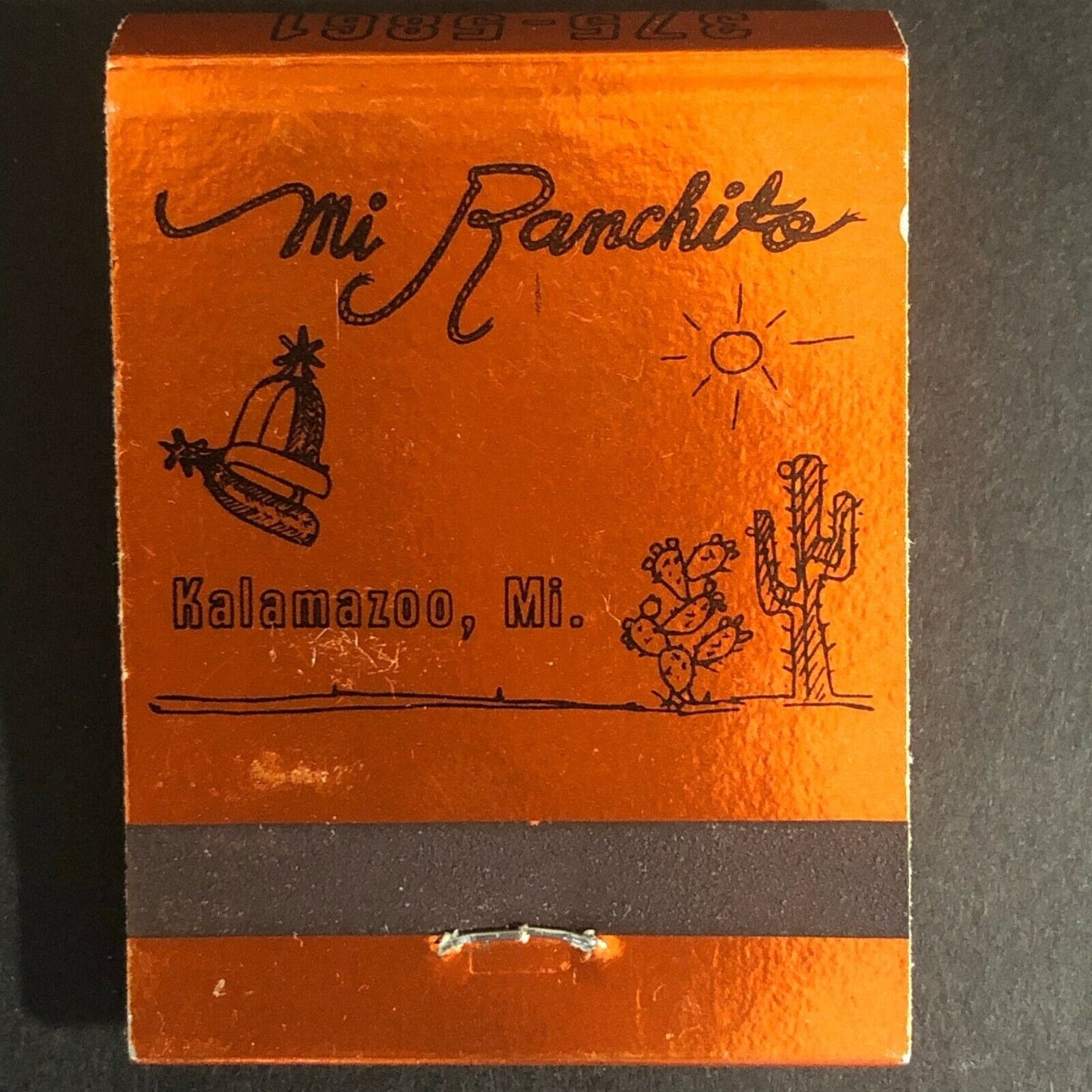 Mi Ranchito Restaurant Kalamazoo, MI Cactus c1970's-80's Full Matchbook