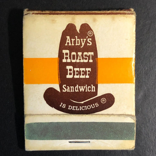 Arby's Roast Beef Restaurant "New Concept in Eating" Full Matchbook c1965-73