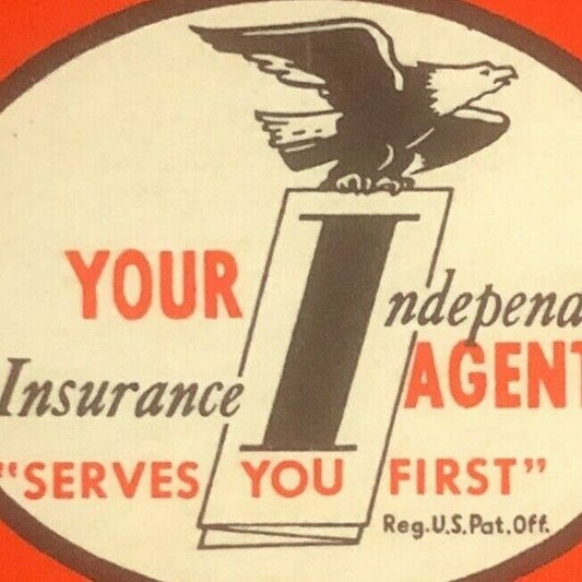 1950's-60's Full Matchbook - "Independent Insurance Agent" Squire Meriden, CT