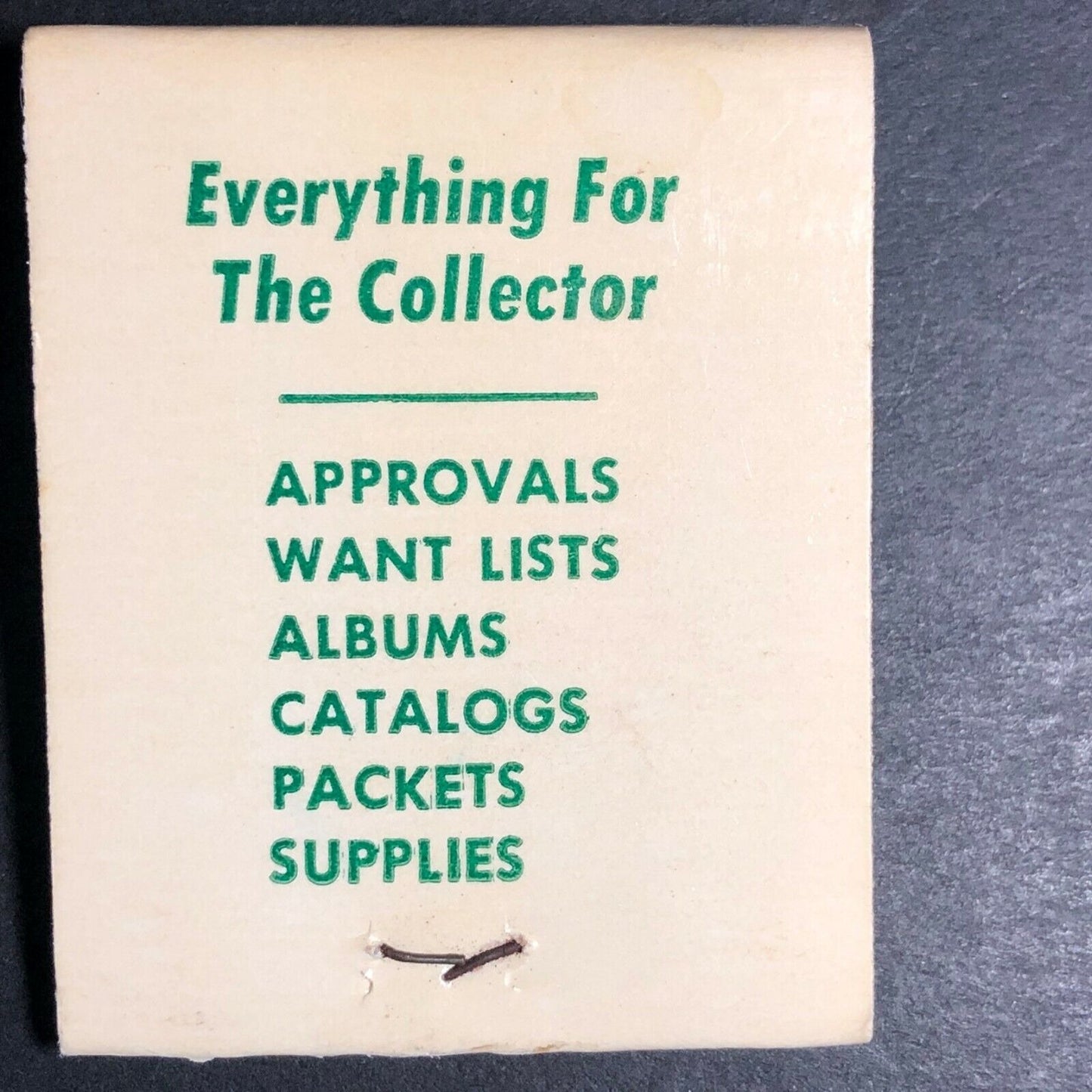 Bangor, ME Penobscot Stamps Collector Supplies c1960's-70's Full Matchbook