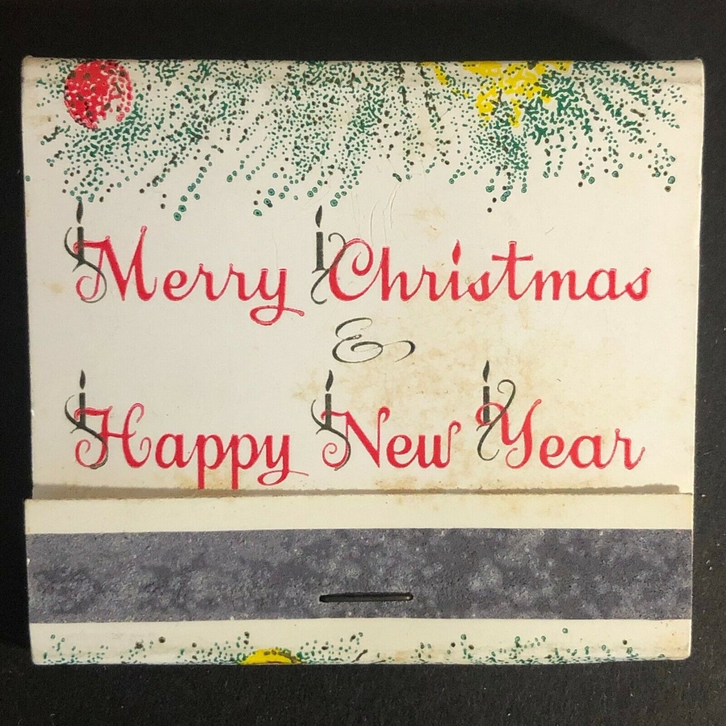 "Merry Christmas & Happy New Year" c1960's-70's Full Matchbook