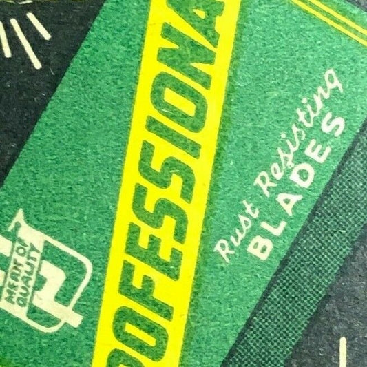 1940-50's Full Matchbook Advertising Professional Razor Blades "Five Blades 25c"