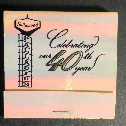 Hollywood Palladium Celebrating 40 Yrs. Full 28-Strike Matchbook 1980 VGC Scarce