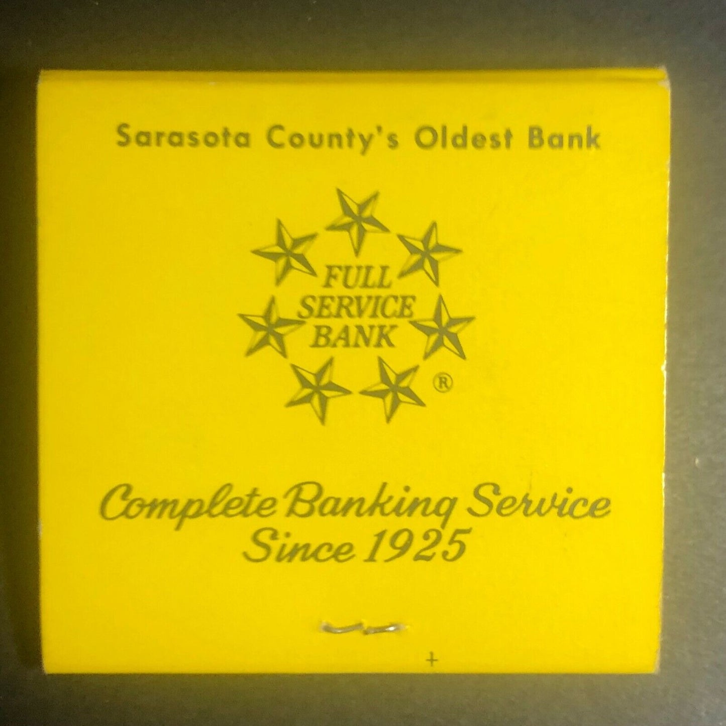1970's Full Matchbook - Venice Nokomis Bank "Since 1925" Venice, FL