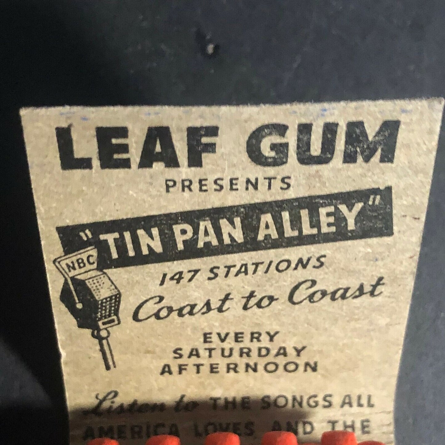 Scarce c1940's Full Matchbook Leaf Leafmint Chewing Gum Chicago