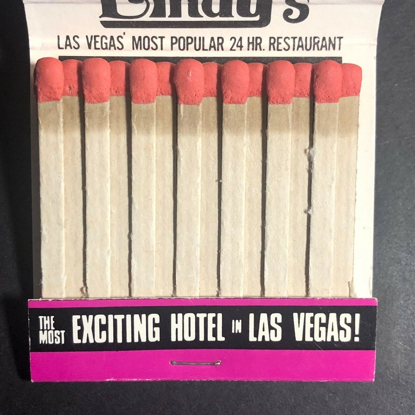 80's Full Matchbook "Flamingo Hilton Las Vegas" Lindy's Restaurant NV